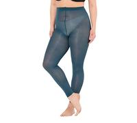 Ulla Popken Medias-leggings, 60 den, costuras planas bencina oscuro 44+ 659026747-44+