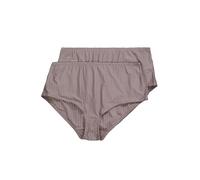 Ulla Popken Midislips, 2er-Pack, Nadelstreifen, Höher Geschnitten Ropa Interior, Gris, 54-56 Mujeres