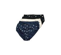 Ulla Popken Midislips, 5er-Pack, Blumen/Einfarbig 5 Calzoncillos Midi Flores, Negro, 50-52 Mujeres