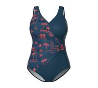 Ulla Popken Mujer Bañador Azul Oscuro 54+