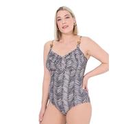 Ulla Popken Bañador, Espiga, Rellenos Blandos, Abalorios Negro 46 836454100-46