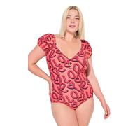 Ulla Popken Mujer Bañador | Tallas grandes, Plus Size Bañador, estampado "Love"