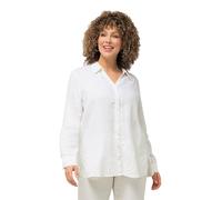 Ulla Popken Leinenbluse Blusas, No Recto Blanco, 48-50 Mujeres