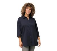 Ulla Popken Mujer Blusa Camisera Marina 42+