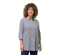 Ulla Popken Hemdbluse Blusas, Azul Marino, 48-50 para Mujer