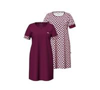 Ulla Popken Mujer Camisón Baya Oscura 58+