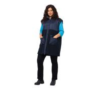 Ulla Popken Mujer Chaleco largo azul noche 46+