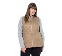 Ulla Popken Chaleco acolchado técnico HYPRAR, hidrófugo, cuello alzado marrón claro 58+ 840047322-58+