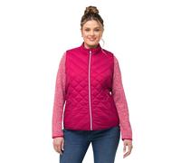 Ulla Popken Chaleco acolchado técnico HYPRAR, hidrófugo, cuello alzado rosa granada 54+ 840047530-54+