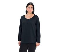 Ulla Popken Onlqueen L/s Glitter Twist Dress Jrs Blusa, Negro (Schwarz 10), 52-54 para Mujer