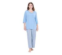 Ulla Popken Mujer Pijama Azul Claro 42+