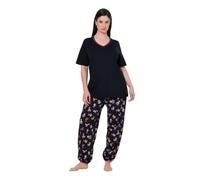Ulla Popken Mujer Pijama Negro 42+