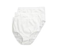 Ulla Popken Slips Maxi, Pack de 3, Cintura Alta Blanco Nieve 58+ 795269200-58+