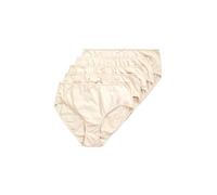 Ulla Popken Slips Midi, Pack de 5, Color Liso Beige 50+ 710201300-50+