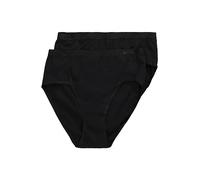 Ulla Popken Jazz-Pant 2er Pack Culotte, Negro (Schwarz 10), 64-66 para Mujer