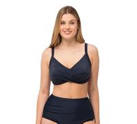 Ulla Popken Top Bikinitop Tina Uni Bikini, Negro, 60 para Mujer