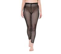 Ulla Popken, Mujer Tallas Grandes Leggings Encaje Crochet, Negro, 54-56