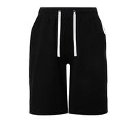 Ulla Popken, Mujer Tallas Grandes Pantalones Cortos Jersey Pierna Ancha Rayas Contraste, Negro, 36W x 32L