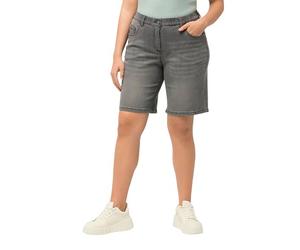 Ulla Popken Mujer | Tallas grandes, Plus Size Bermuda vaquera Mandy, forma recta con 5 bolsillos