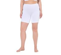 Ulla Popken Mujer Tallas Grandes Shorty, Bragas Cubiertas. Cintura elástica 799090, Blanco Nieve, 62-64