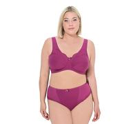 Ulla Popken Mujer Tallas Grandes Tallas Grandes Plus Size Sostén en Relieve, Jaquard, Encaje, Rosa Fucsia., E