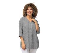 Ulla Popken Túnica Blusas, Negro, 64-66 para Mujer