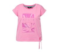 Ulla Popken Top Corto para Atar con Estampado Oversized 829241 Camiseta, Rosa Claro, 64 ES/66 ES Mujeres