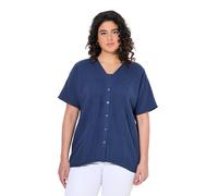 Ulla Popken Musselin Bluse mit Biesen CamisetaTintas Azul48-50 Muje