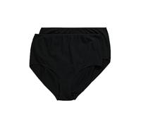 Ulla Popken Pack de 2 Bragas Maxislip, algodón-Modal 831820 Ropa Interior, Negro, 54-56 Mujeres