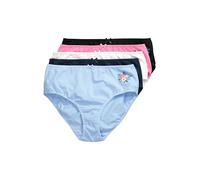 Ulla Popken Pack de 5 Calzoncillos para Mujer, Tallas Grandes, Tallas Grandes, diseño de Flores pequeñas, 848721, Azul Oscuro, 44-46