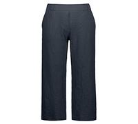 Ulla Popken Pantalón 7/8 Mary, Estructura de Burbujas, Pernera Ancha, Cintura cómoda Informales, Espacio Exterior, 33W / 32L para Mujer