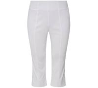 Ulla Popken Pantalones Casuales Bengalin Capri para Mujer, Blanco Nieve., 46