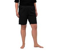 Ulla Popken Pantalones Cortos, Bolsillos, Cintura elástica Bermudas, Negro, 36W x 32L para Mujer