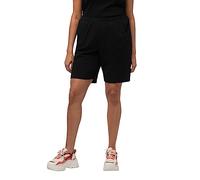 Ulla Popken Pantalones Cortos, Bolsillos, Cintura elástica Bermudas, Negro, 56W / 32L para Mujer