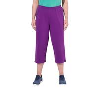 Ulla Popken Pantalones de chándal 7/8 para Mujer, 7/8, Pierna Recta, Cintura elástica