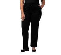 Ulla Popken Pantalones de Jersey, Negro, 36W x 32L para Mujer