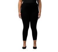 Ulla Popken Pantalones de Mujer, Negro, 56W / 32L