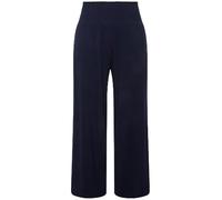Ulla Popken Pantalones Marlen para Mujer, Pierna Ancha, Cintura elástica Ancha, Color Negro, 54/56, Negro, 54-56
