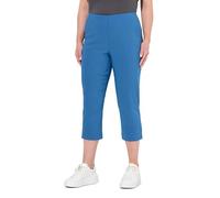 Ulla Popken Pantalones para Mujer, Tallas Grandes, Plus Size, bengalina, hasta la Pantorrilla, Cintura elástica, elástico 640914, Azul Denim, 52W / 32L