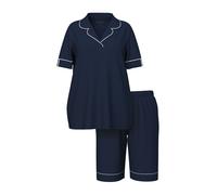 Ulla Popken Pijama de pantalón corto azul noche M-L azul noche