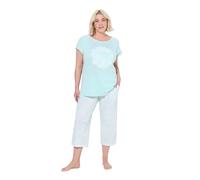 Ulla Popken Pijama para Mujer Morning Rise, Verde Menta Claro, 48-50 Grande