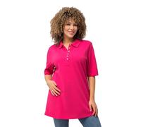Ulla Popken Polo básico Camiseta, Rosa Magentapink, 54-56 para Mujer