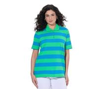 Ulla Popken - Polo para Mujer, Tallas Grandes, Tallas Grandes, diseño de Rayas, Cuello de Polo, Media Manga, algodón Pima