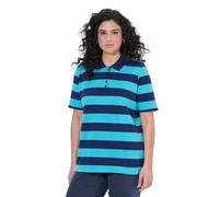 Ulla Popken - Polo para Mujer, Tallas Grandes, Tallas Grandes, diseño de Rayas, Cuello de Polo, Media Manga, algodón Pima