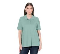 Ulla Popken Polo para Mujer, Tallas Grandes, Tallas Grandes, Tallas Grandes, con Botones más Largos, Cuello de Polo, Media Manga