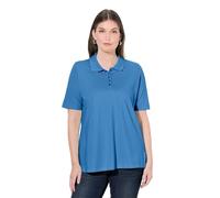 Ulla Popken Polo, Tapeta de Botones más Larga, Cuello de Polo, Medias Mangas Aciano 62+ 846106730-62+