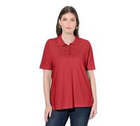 Ulla Popken Polo, Tapeta de Botones más Larga, Cuello de Polo, Medias Mangas Amapola 46+ 846106575-46+