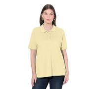 Ulla Popken Polo, Tapeta de Botones más Larga, Cuello de Polo, Medias Mangas Amarillo pálido 54+ 846106608-54+