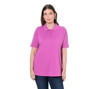 Ulla Popken Polo, Tapeta de Botones más Larga, Cuello de Polo, Medias Mangas azafrán Morado 62+ 846106811-62+