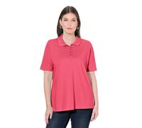 Ulla Popken Polo, Tapeta de Botones más Larga, Cuello de Polo, Medias Mangas Fucsia Claro 46+ 846106513-46+